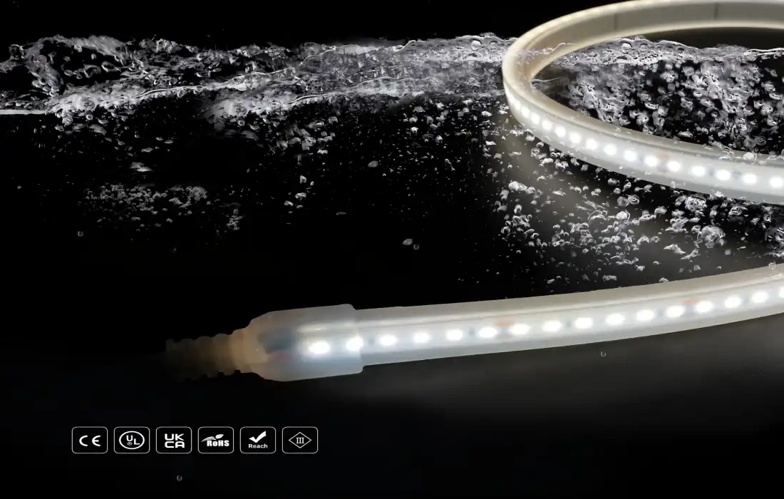 High-efficacy flexible LED strips Underwater lighting for pools High-efficacy flexible LED strips Underwater lighting for pools