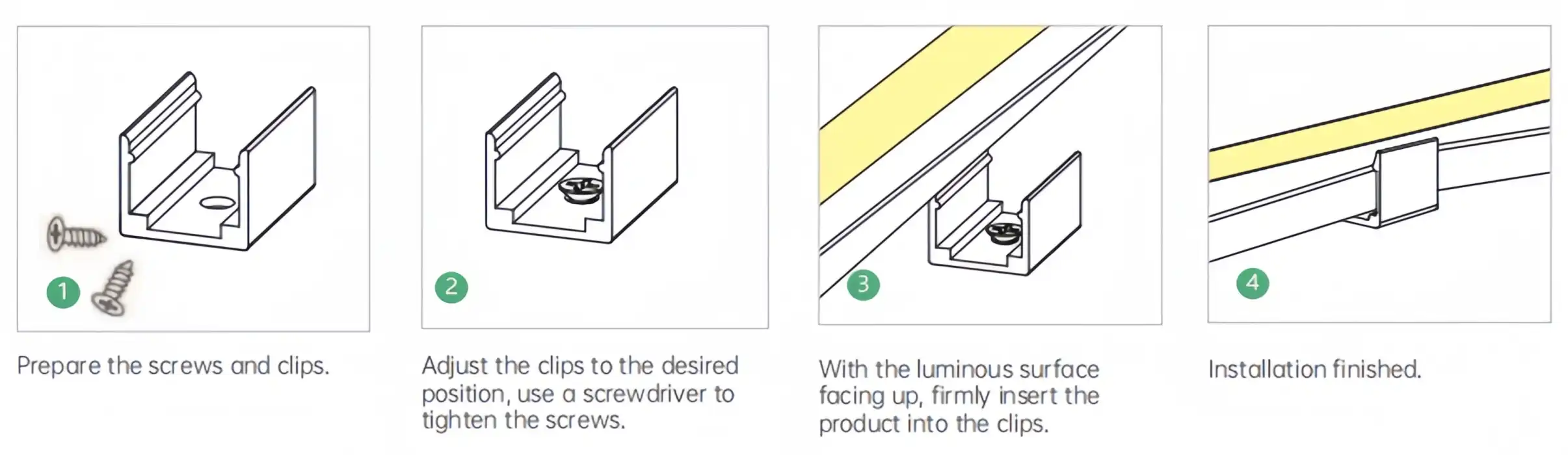 Mounting with Aluminum Clips